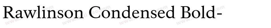 Rawlinson Condensed Bold字体转换
